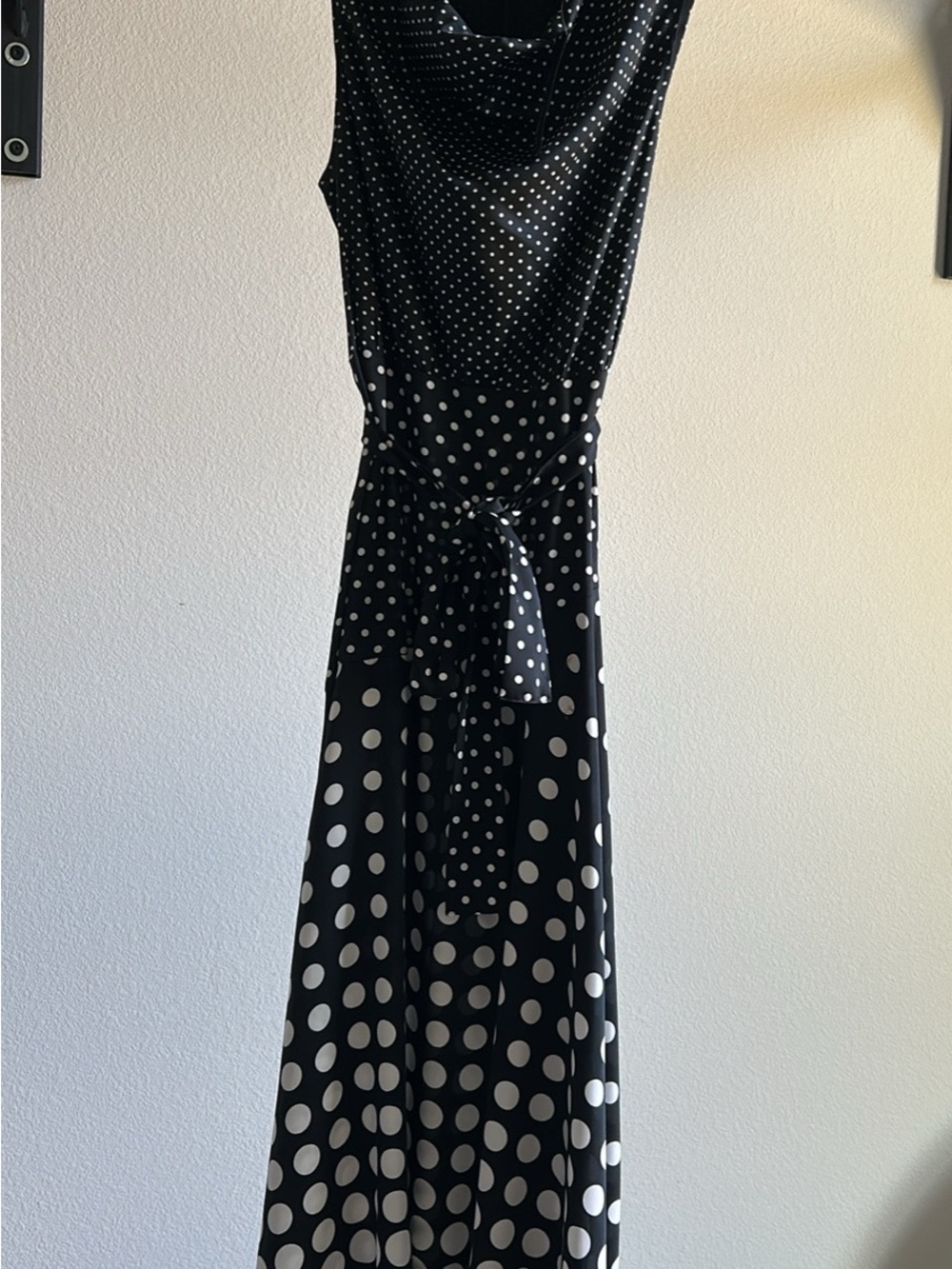 Banana Republic Black and White Polka Dot Maxi Dress